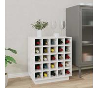 vidaXL Wine Cabinet White 55.5x34x61 cm Solid Wood Pine