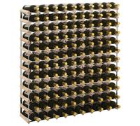 vidaXL Wine Rack 120 Bottle Solid Pinewood Display Holder Storage Cabinet
