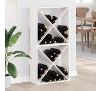 vidaXL Wine Rack 2 pcs White 62 x 25 x 62 cm Solid Pine Wood
