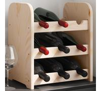 vidaXL Wine Rack 33x25x37 cm Solid Wood Pine