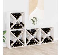 vidaXL Wine Rack 4 pcs White 62 x 25 x 62 cm Solid Pine Wood