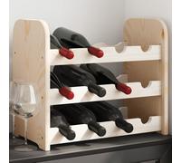 vidaXL Wine Rack 43x25x37 cm Solid Wood Pine