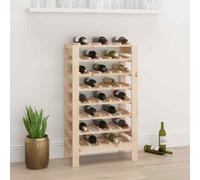 vidaXL Wine Rack 61.5x30x107.5 cm Solid Wood Pine UK NEW