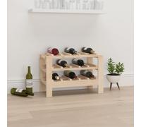 vidaXL Wine Rack 61.5x30x42 cm Solid Wood Pine