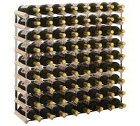 vidaXL Wine Rack 72 Bottle Solid Pinewood Display Holder Storage Cabinet Shelf
