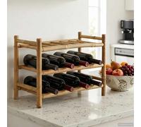 VidaXL Wine Rack Bamboo Natural
