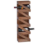 vidaXL Wine Rack Beige 24 x 14 x 80 cm Solid Mahogany Wood, Mahogany Wine Rack, Modern Dining Room Display Stand, Elegant Organizer, Rectangular Shelf, Home Holder