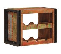 vidaXL Wine Rack Brown 60 x 45 x 33 cm Solid Reclaimed Wood, Industrial Kitchen Organizer, Rectangular Hardwood Storage, Wine Enthusiast Accents, Wall Decor for Dining Spaces, Home Barware