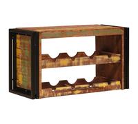 vidaXL Wine Rack Brown 80 x 45 x 33 cm Solid Reclaimed Wood, Industrial Kitchen Organizer, Rectangular Hardwood Storage, Wine Enthusiast Accents, Wall Decor for Dining Spaces, Home Barware