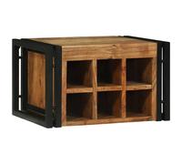 vidaXL Wine Rack Brown and Black 46 x 35 x 27.5 cm Solid Acacia wood