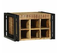 vidaXL Wine Rack Brown and Black 46 x 35 x 27.5 cm Solid Mango wood
