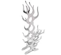 vidaXL Wine Rack Flame Shape Holder Floor Standing Aluminium Silver 9 Bottles