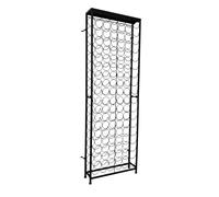 vidaXL Standing Wine Rack - Large Capacity 108 Bottles Storage, Black Wrought Iron, Powder Coated, Free-standing, Suitable for Living room, Dining room, Kitchen
