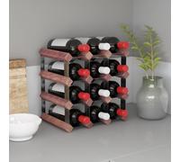 vidaXL Wine Rack for 12 Bottles Brown Solid Wood Pine
