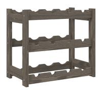 vidaXL 12 Bottle Grey Freestanding Wine Rack
