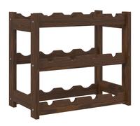 Vidaxl Wine Rack For 12 Bottles Brown Solid Wood Pine