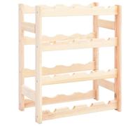 Vidaxl Wine Rack For 16 Bottles Pinewood
