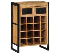vidaXL Wine Rack for 16 Bottles Solid Wood Mango UK HOT