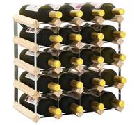 vidaXL Wine Rack for 20 Bottles Solid Pinewood