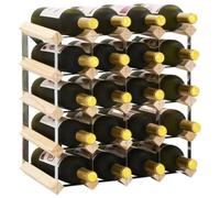 Vidaxl Wine Rack For 20 Bottles Solid Pinewood
