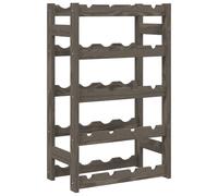 Vidaxl Wine Rack For 20 Bottles Grey Solid Wood Pine