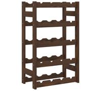 Wine Rack for 20 Bottles Shelf Bottle Holder Brown Solid Wood Pine vidaXL