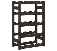 Vidaxl Wine Rack For 20 Bottles Black Solid Wood Pine