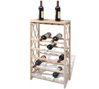 vidaXL Wine Rack for 25 Bottles Solid Fir Wood UK HOT