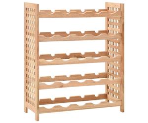 vidaXL Wine Rack for 25 Bottles Solid Walnut Wood 63x25x73 cm