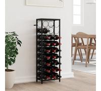 Vidaxl Wine Rack For 27 Bottles Black 34X18X100 Cm Wrought Iron Wine Racks