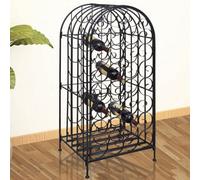 vidaXL Wine Rack for 35 Bottles Metal Drink Cabinet Storage Unit Furniture