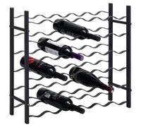 Wine Rack for 36 Bottles Black Iron