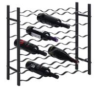 Wine Rack for 36 Bottles Black Iron