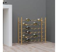 Vidaxl Wine Rack For 36 Bottles Gold Metal, Gold