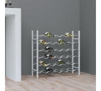 vidaXL Wine Rack for 36 Bottles White Metal