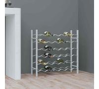 vidaXL Wine Rack for 36 Bottles White Metal UK HOT