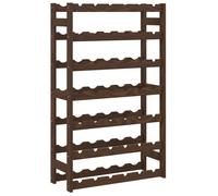 Vidaxl Wine Rack For 42 Bottles Brown Solid Wood Pine