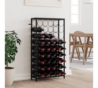 Vidaxl Wine Rack For 45 Bottles Black 54X18X100 Cm Wrought Iron Wine Racks