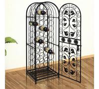 vidaXL Wine Rack for 45 Bottles Metal Stand Display Cabinet Unit Organiser