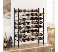 Vidaxl Wine Rack For 48 Bottles Black Metal