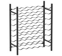 Vidaxl Wine Rack For 48 Bottles Black Metal