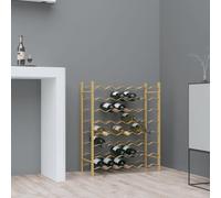 vidaXL Wine Rack for 48 Bottles Gold Metal
