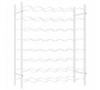 vidaXL Wine Rack for 48 Bottles Storage Whisky Rack Wine Shelf Bottle Holder Kitchen Drinking Shelf Home Indoor Furniture White Metal