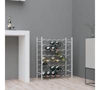 vidaXL Wine Rack for 48 Bottles White Metal