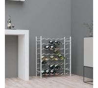 Vidaxl Wine Rack For 48 Bottles White Metal Wine Racks
