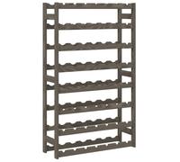 vidaXL Wine Rack for 56 Bottles Grey Solid Wood Pine