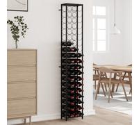 Vidaxl Wine Rack For 57 Bottles Black 34X18X200 Cm Wrought Iron