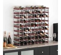 vidaXL Wine Rack for 72 Bottles Brown Solid Wood Pine