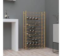 Vidaxl Wine Rack For 72 Bottles Gold Metal