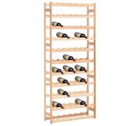 vidaXL Wine Rack for 77 Bottles Pinewood Bottle Storage Holder Cabinet